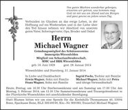Traueranzeige Michael Wagner