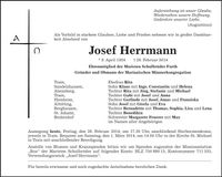 Traueranzeige Josef Herrmann