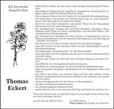 Traueranzeige Thomas Eckert