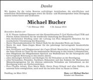 Traueranzeige Michael Bucher