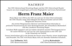 Traueranzeige  
