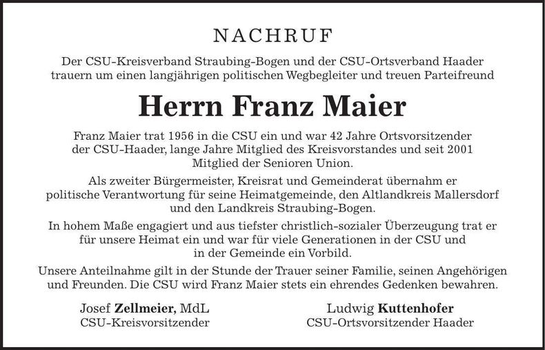 Traueranzeige  