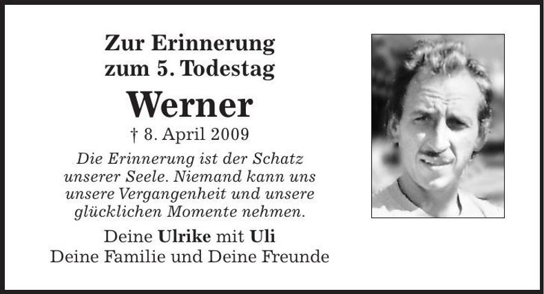 Traueranzeige Werner 