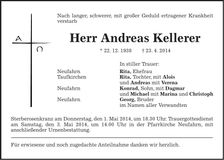 Traueranzeige Andreas Kellerer