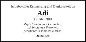 Traueranzeige Adi 