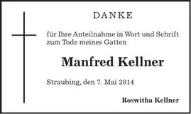 Traueranzeige Manfred Kellner