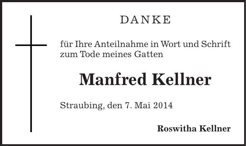Traueranzeige Manfred Kellner