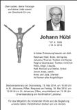 Traueranzeige Johann Hübl