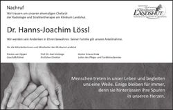 Traueranzeige Hanns-Joachim Dr.  Lössl