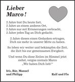 Traueranzeige Marco Gangkofner