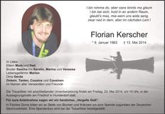 Traueranzeige Florian Kerscher