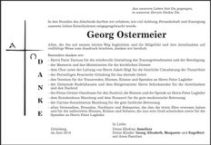Traueranzeige Georg Ostermeier