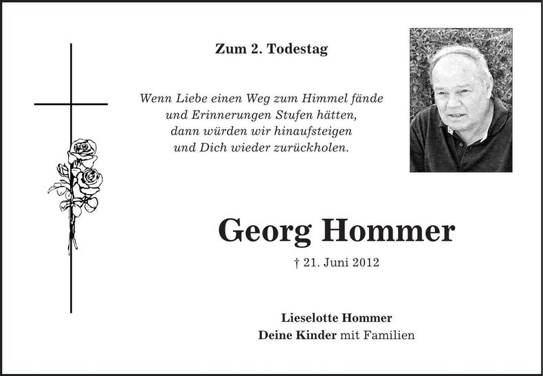Traueranzeige Georg Hommer