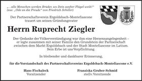 Traueranzeige Ruprecht Ziegler