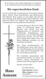 Traueranzeige Hans Aumann
