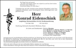 Traueranzeige Konrad Eidenschink