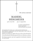 Traueranzeige Anna Maria Bergmeier