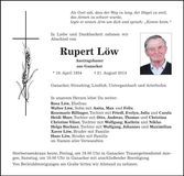 Traueranzeige Rupert Löw