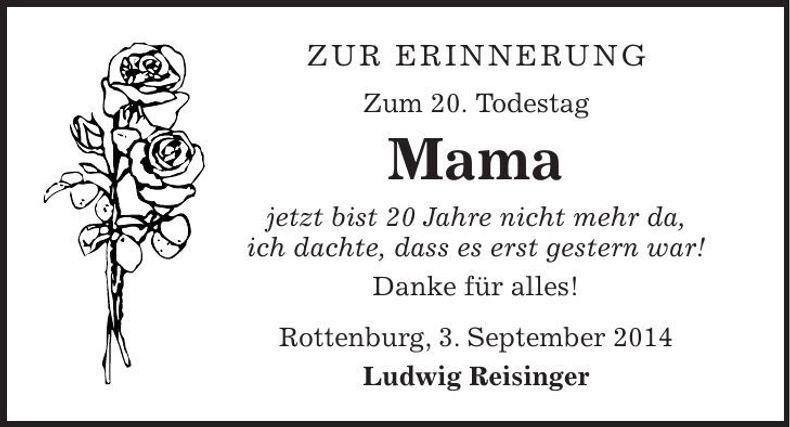 Traueranzeige  Reisinger