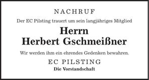 Traueranzeige Heinrich Plendl