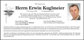 Traueranzeige Erwin Kuglmeier