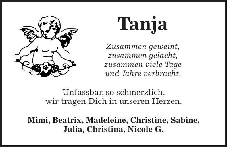 Traueranzeige Tanja Kiefl