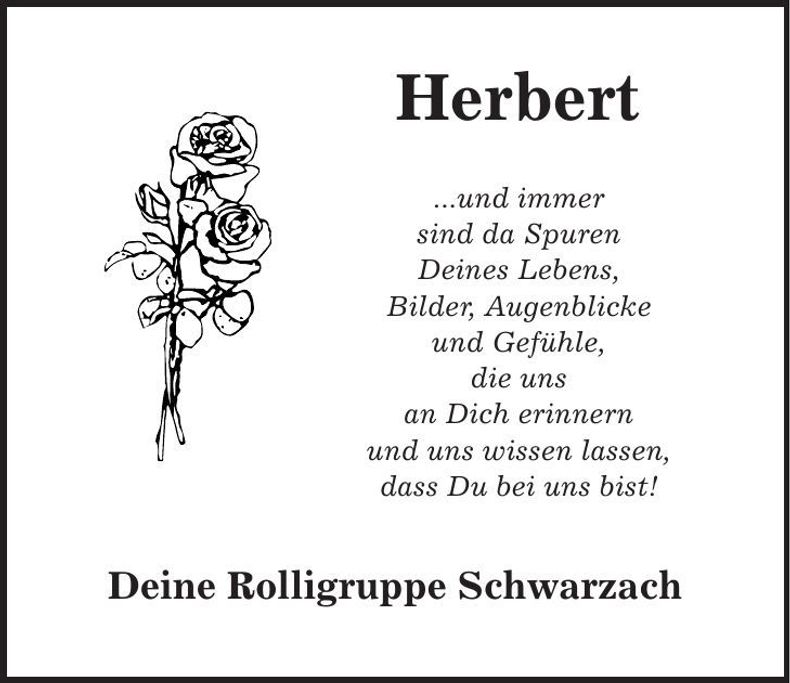 Traueranzeige Herbert Winterl