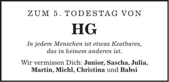 Traueranzeige Hans-Jürgen Hofbauer