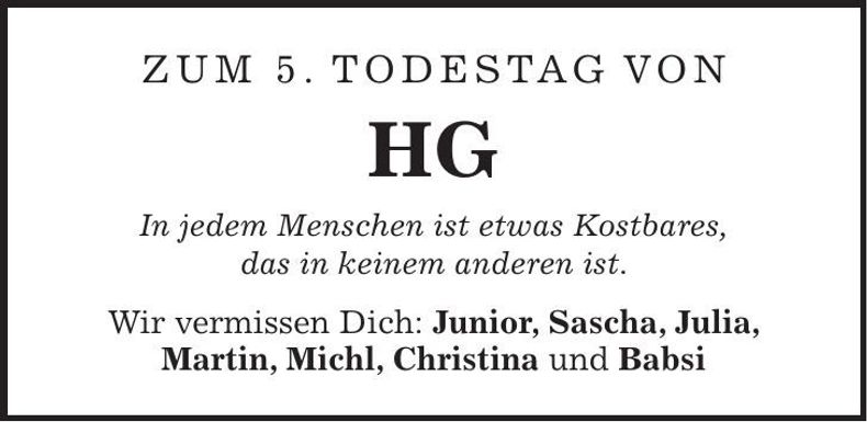 Traueranzeige Hans-Jürgen Hofbauer