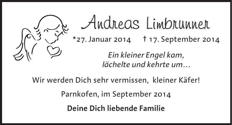 Traueranzeige Andreas Limbrunner
