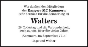 Traueranzeige Walter Pinkl
