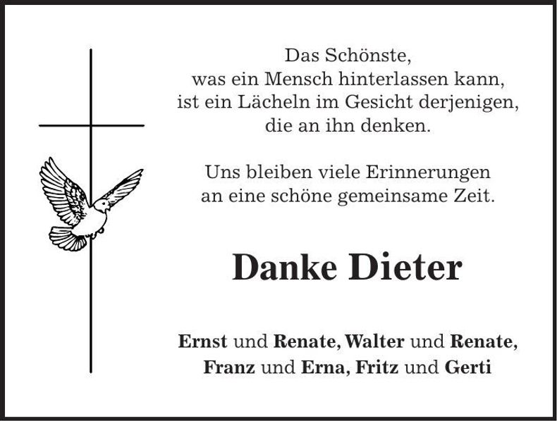 Traueranzeige Dieter Hartel