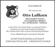 Traueranzeige Otto Laßkorn
