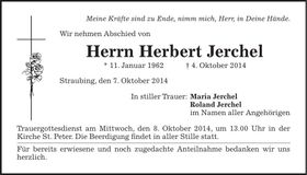 Traueranzeige Herbert Jerchel