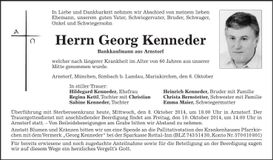 Traueranzeige Kenneder Georg