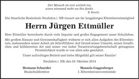 Traueranzeige Jürgen Ettmüller