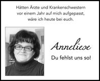 Traueranzeige Glashauser Anneliese