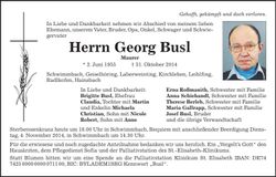 Traueranzeige Georg Busl