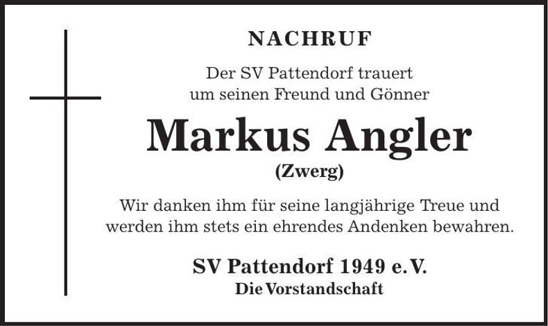 Traueranzeige Markus Angler