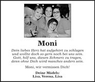 Traueranzeige Monika Breitenwinkler