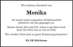 Traueranzeige Monika Breitenwinkler