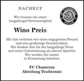 Traueranzeige Preis Wino