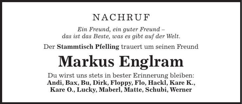 Traueranzeige Markus Englram