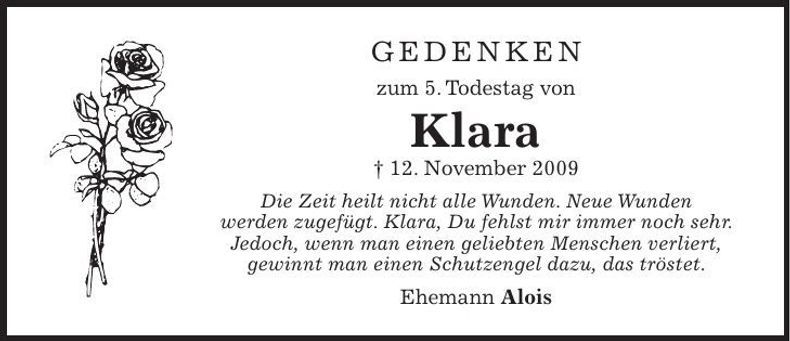 Traueranzeige Klara Späth