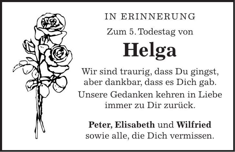 Traueranzeige Helga Gandl
