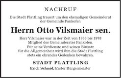 Traueranzeige Otto Raster