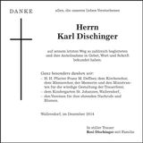 Traueranzeige Karl Dischinger