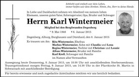 Traueranzeige Karl Wintermeier