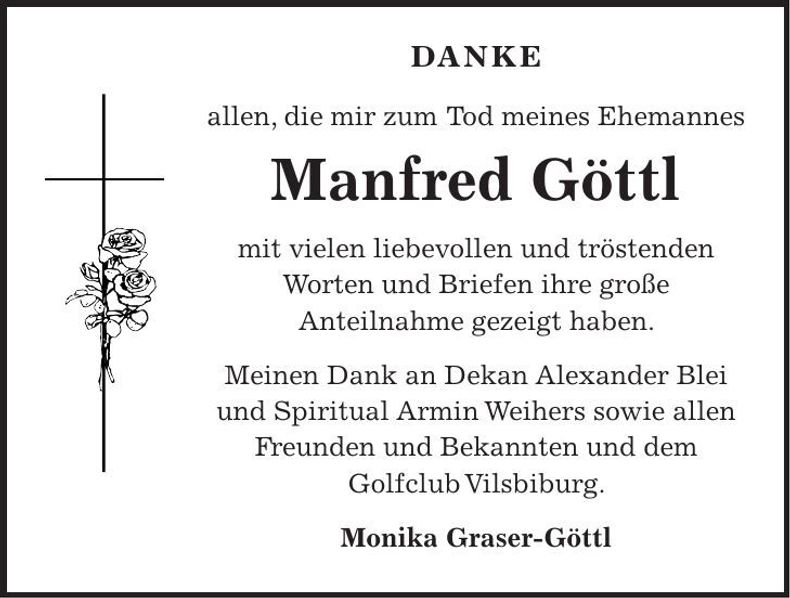 Traueranzeige Manfred Göttl