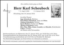 Traueranzeige Karl Scheubeck